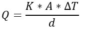 فرمول محاسبه مقدار انتقال حرارت